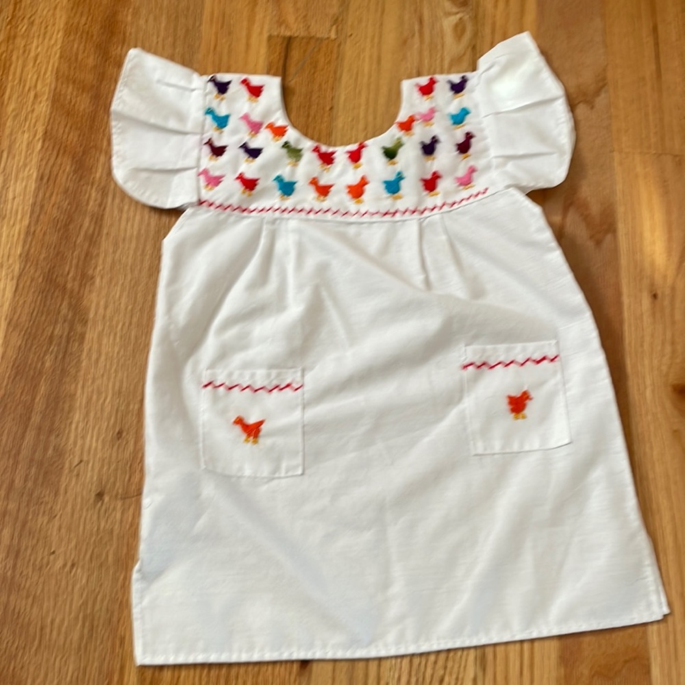 Colorful Embroidered Kids Casual Dress